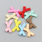 Rubberized Spray Painted Cross Acrylic Beads 34x21mm Matte Mixed Colors 20pcs 4