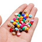 Acrylic Flat Spacer Beads 8mm Glossy Candy Color 100pcs 3