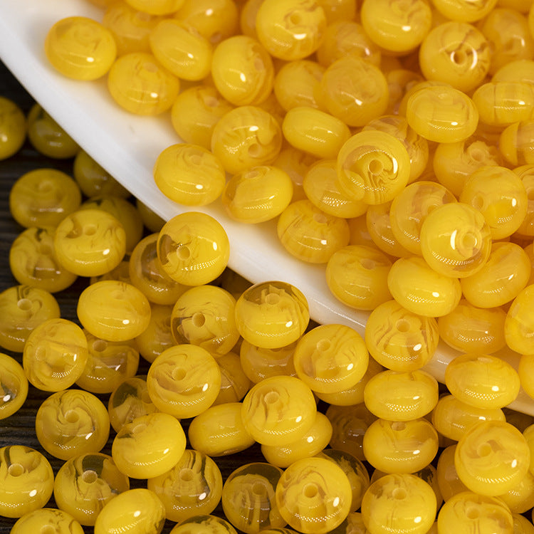 Imitation Gemstone Round Spacer Resin Beads 8mm 10mm Mixed Colors 50pcs 8