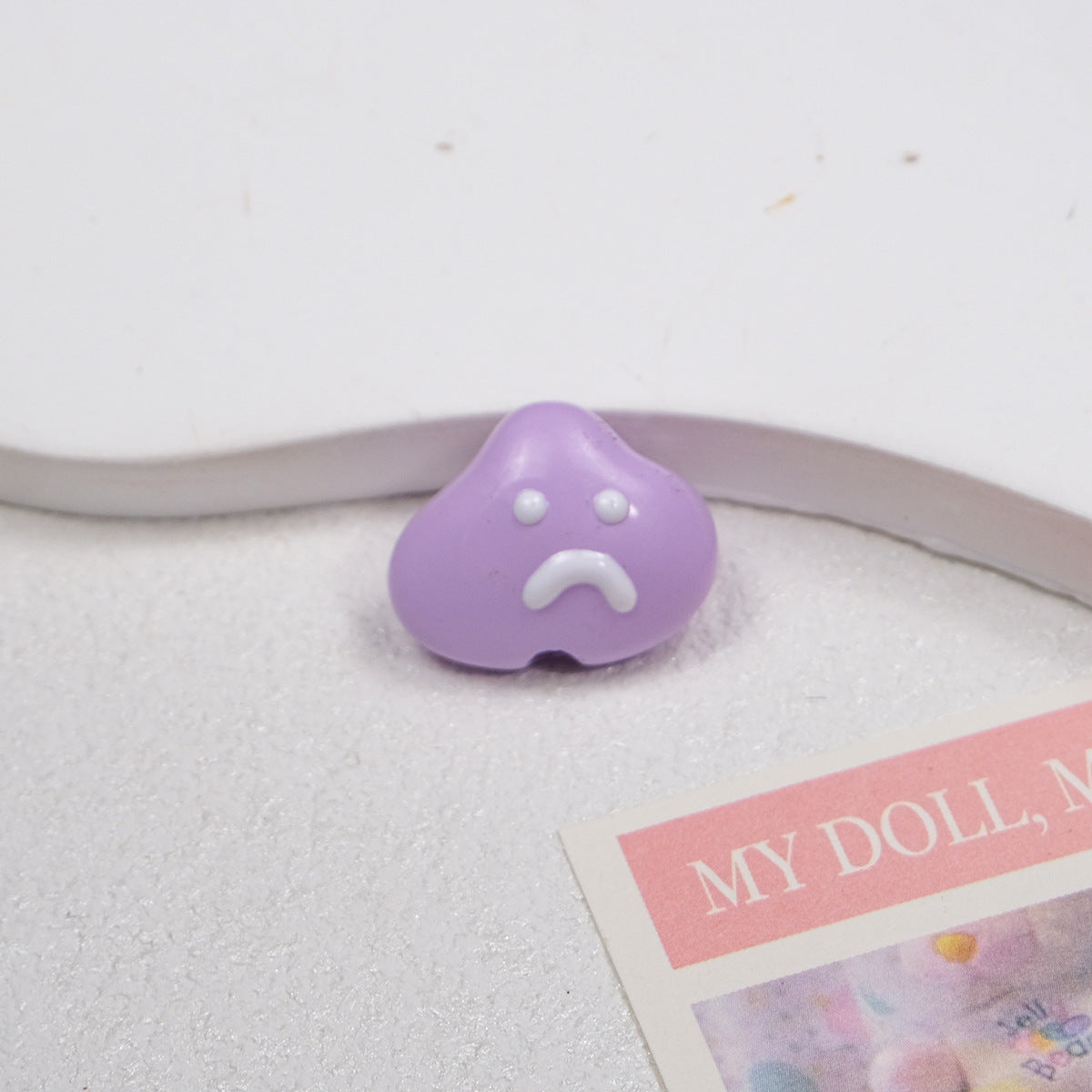 Painted Sad Cloud Acrylic Beads 20mm Glossy Colorful 50pcs 4