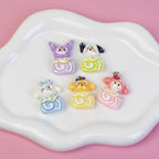 Sanrio Swiss Roll Series Resin Beads Playful Pastel Mixed 10pcs 6
