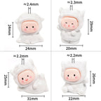 Cute Lamb Doll Resin Beads 20-31mm Playful White 25pcs 3