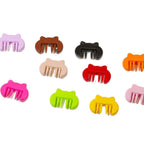 Painted Cat Ear Comb Acrylic Beads 24mm Colorful Glossy 50pcs 5
