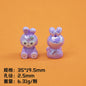 Plating 3D Animal Resin Beads Charming Glossy Disney Series 10pcs 8