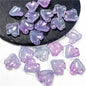 Czech Glass Beads Peony Petal 19mm Translucent Lavender Heart 50pcs 9