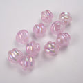 UV Plating Twisted Acrylic Beads 17mm Glitter Powder 50pcs 3