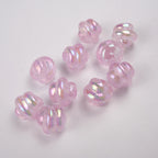 UV Plating Twisted Acrylic Beads 17mm Glitter Powder 50pcs 3