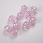 UV Plating Twisted Acrylic Beads 17mm Glitter Powder 50pcs 3
