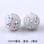 Rhinestone Bubblegum Beads 16mm Macaron Colored Holographic 1pc 12
