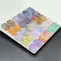 Square Glass Beads 13x23mm Transparent Electroplated Pastel 100pcs 6