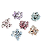 Cherry Blossom Flower Glass Beads 10mm Iridescent Mixed Colors 100pcs 5