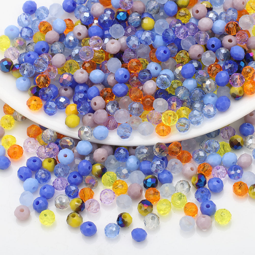 Czech Electroplated Faceted Glass Beads 8mm Soft Shimmer 100pcs 17