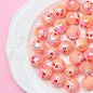Hand Painted Daisy Bee Series Acrylic Beads 16mm Colorful Glossy 10pcs 8