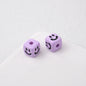 Colorful Smiley Square Acrylic Beads 9mm Enamel Glossy 20pcs 8