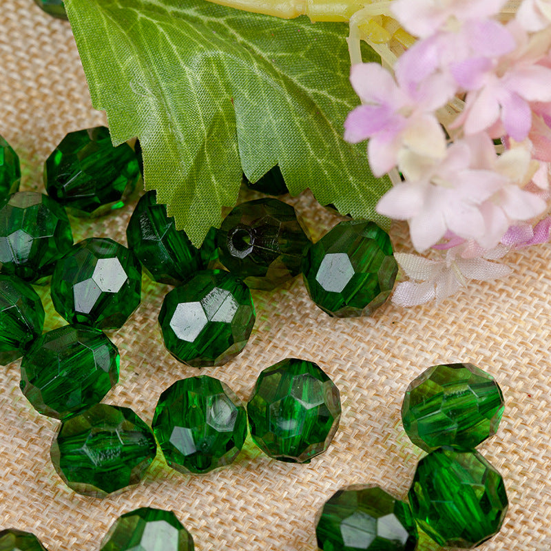 Faceted Clear Bubblegum Beads 20mm Translucent Chunky Acrylic 110pcs 17