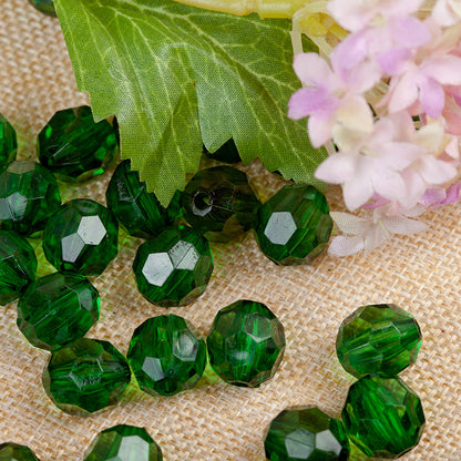 Faceted Clear Bubblegum Beads 20mm Translucent Chunky Acrylic 110pcs 17