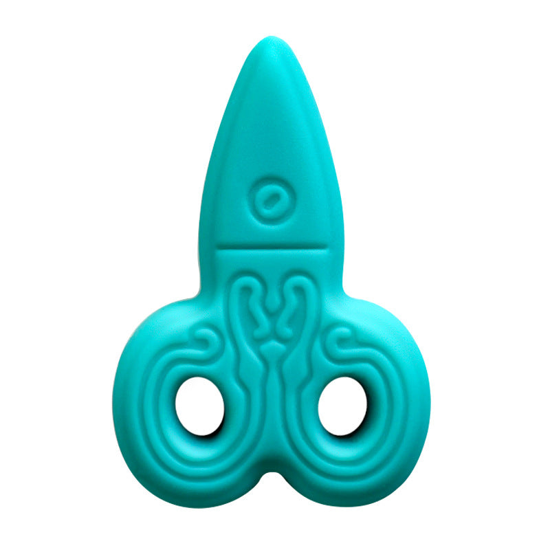 Silicone Focal Beads Creative Scissors Embossed Details Color Mix 20pcs 9