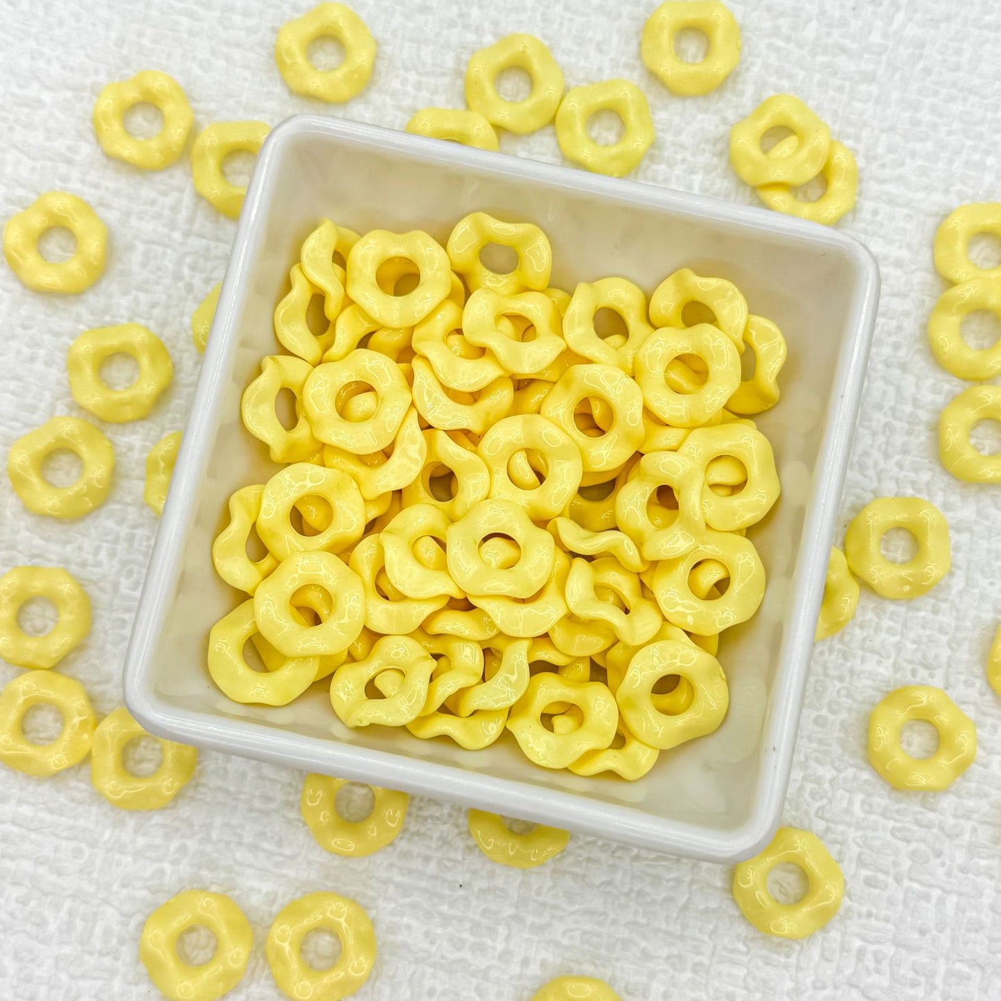 Acrylic Wavy Spacer Beads 12mm Baking Painted Colorful 50pcs 12