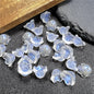 Czech Glass Beads Flower 12mm Iridescent Crystal Clear 50pcs 22