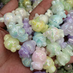 Glow Plating Cap Doll Acrylic Beads 20x30mm Pastel Colors 100pcs 6