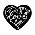 Silicone Focal Beads Love Hair Salon Heart Shape with Hairstyling Tools 20pcs 6
