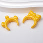 Glossy Painted Crescent Acrylic Beads 22-24mm Cartoon Hairband 50pcs 8