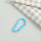 Metal D Shaped Spring Trigger Key Rings 46mm Colorful Painted 20pcs 17