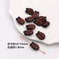 Painted Acrylic Beads Black Red Series Carved Patterns 100pcs 3