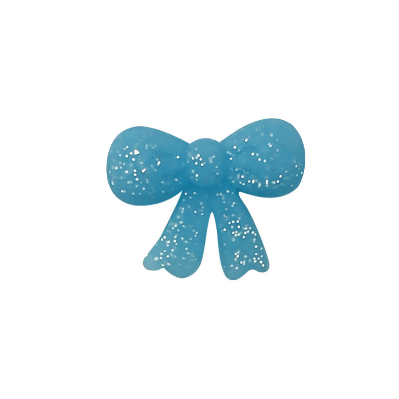 Silicone Focal Beads Cross Matte Speckled Glow in the Dark 20pcs 34