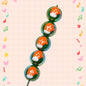 Hand Painted Christmas Tree Gloves Series Acrylic Beads 16mm 5pcs 7