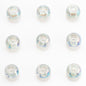 Glass Smooth Spacer Beads 8mm 10mm Large Hole Electroplated 50pcs 7