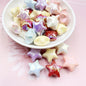 Glow Star Acrylic Beads 20mm UV Plated Cream Colors 10pcs 13