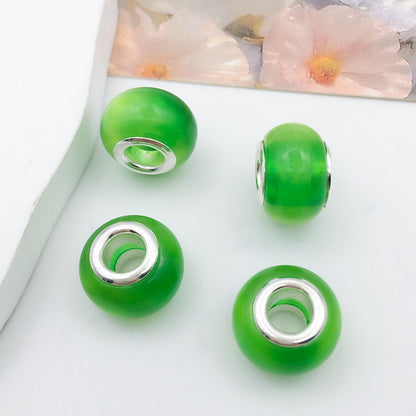 Mixed Design Resin Spacer Beads Green Tone Bulk 40pcs 7