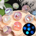 Glow Faceted Geometry Acrylic Beads 14-18mm Mixed Colors 50pcs
