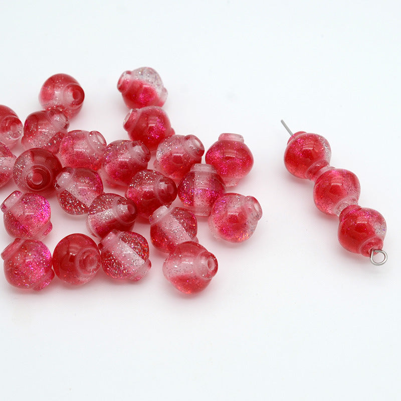 Glitter Powder Lantern Resin Beads 10mm Shimmering Colors 20pcs 4