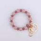 Silicone Bead Wristlet Keychain with Colorful Spacer Beads 11