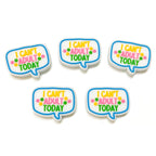 Silicone Focal Beads I Can't Adult Today Speech Bubble Flower Accents 20pcs 5