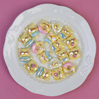 Plating Adorable Butter Bear Resin Beads Glossy Pastel Charms 20pcs 4