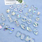 Transparent Bow Series Acrylic Beads AB Colored Plating