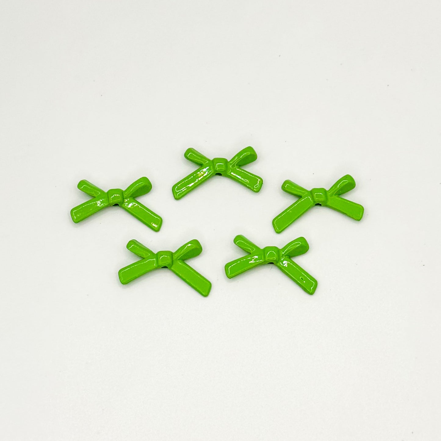 Bow Metal Beads 20mm Baking Painted Polished Alloy 50pcs 13