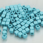 Square Acrylic Beads 7mm Large Hole Chunky Mixed Colors 100pcs 12