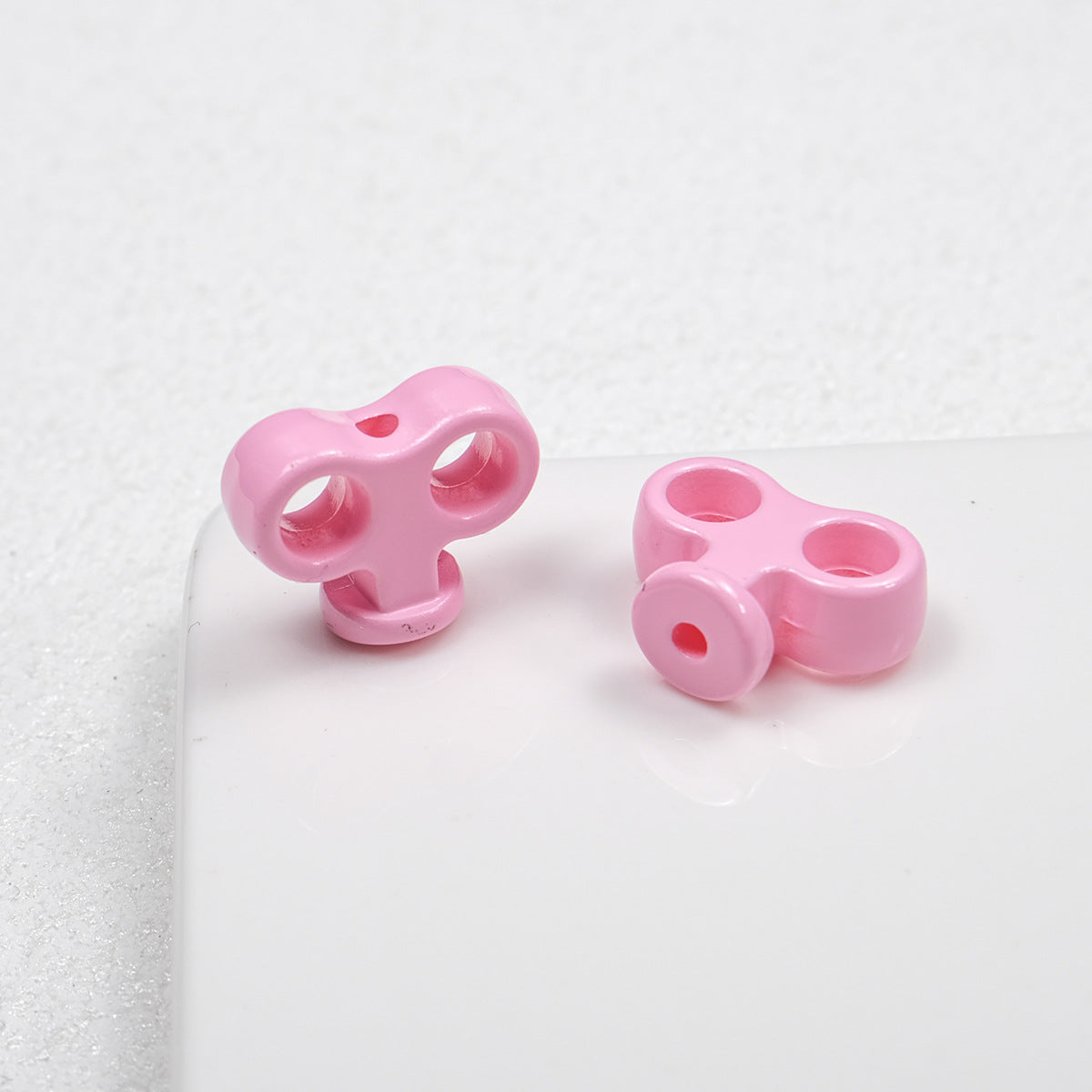 Painted Clockwork Spring Acrylic Beads 18mm Glossy Mixed Colors 20pcs 13