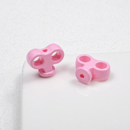 Painted Clockwork Spring Acrylic Beads 18mm Glossy Mixed Colors 20pcs 13