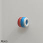 Striped Resin Beads 12mm Large Hole Multicolor Chunky 100pcs 7