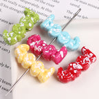Painted Plate Acrylic Beads 31mm Splash Ink Good Word 20pcs 3