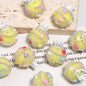 Crown Rhinestone Beads 19x24mm Colorful Heart Accents 5pcs 9