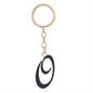 Metal Fashion Letter Keychain Black and Gold Script Design 45