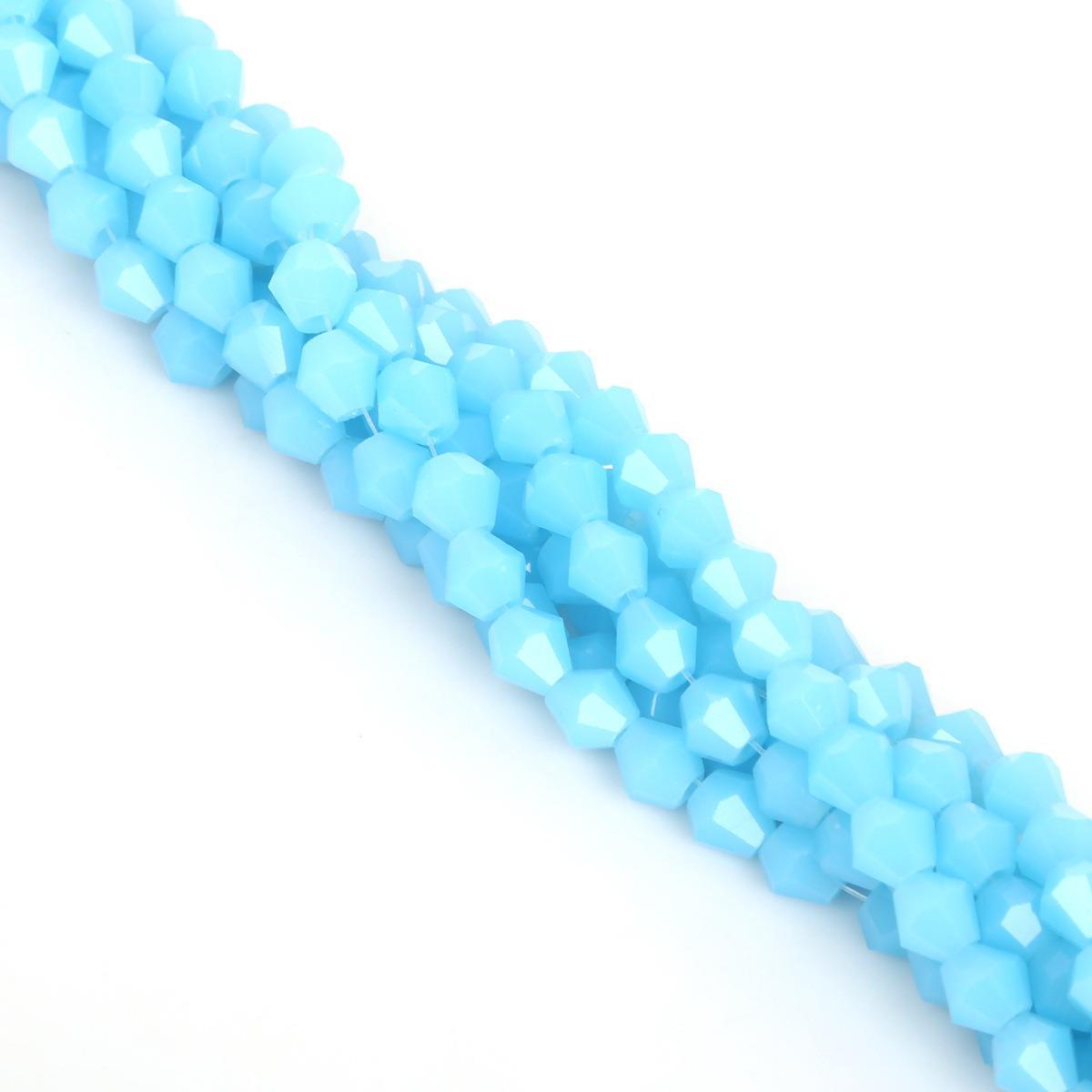Electroplated Faceted Glass Beads 6mm Transparent Mixed Colors 45pcs 18