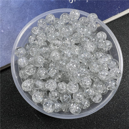 Crackle Flower Glass Beads 8mm Soft Purple Blue Gradient 3 Strands 20