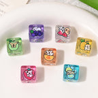 Jelly Fruit Series Puppy Acrylic Square Beads 14mm 10pcs 4